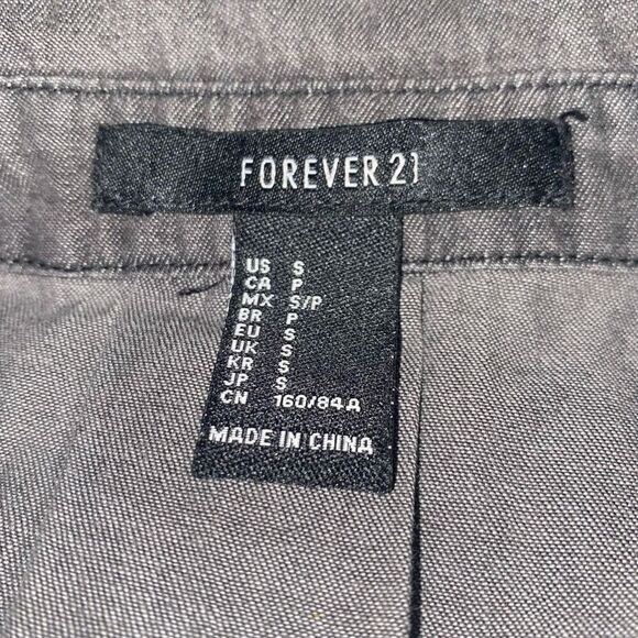 Forever 21 Sleeveless Collared Dark Gray Sheath Dress Size Small - Picture 8 of 10